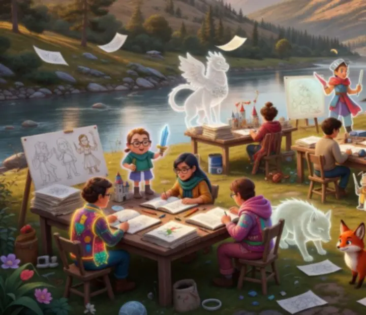 Zákulisná ilustrácia expedície v severnej krajine
