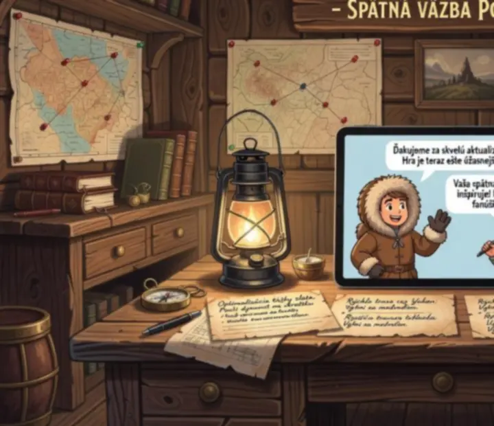 Hráč posiela spätnú väzbu a návrhy na zlepšenie portálu Play In Sighht