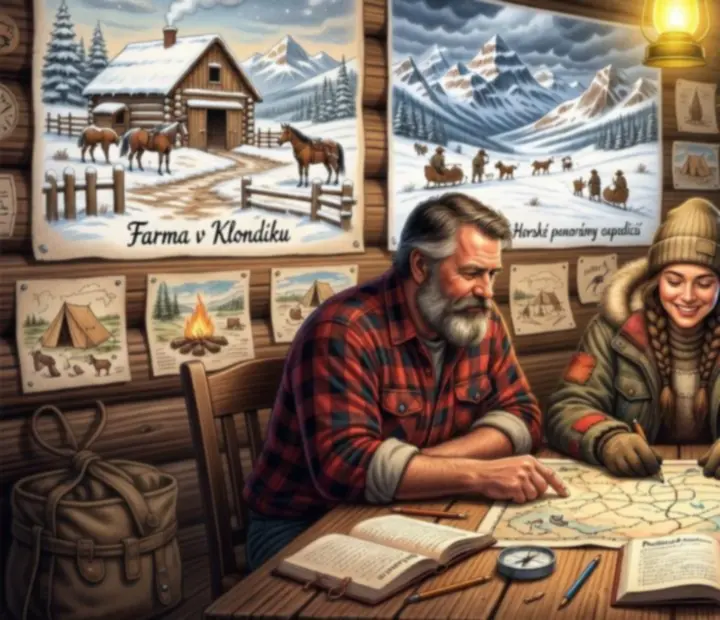 Tím fanúšikov Klondike Adventures pri mapovaní expedícií v severnej krajine